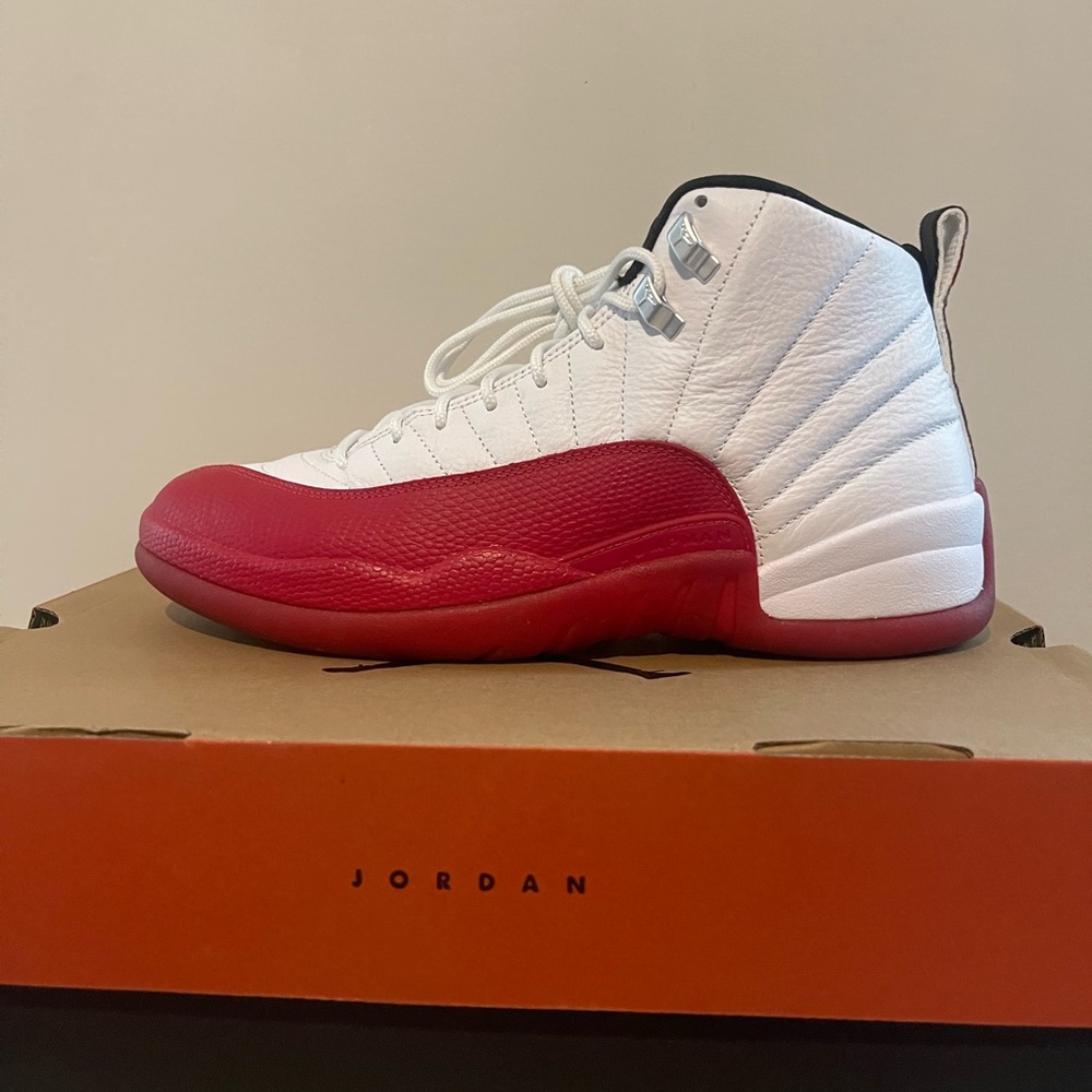 Jordan 12 Classic Red and White High-Tops